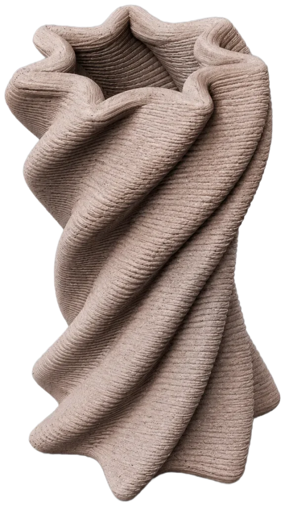 3D-prinditud keerdus betoonvaas – betoonist erilahendused